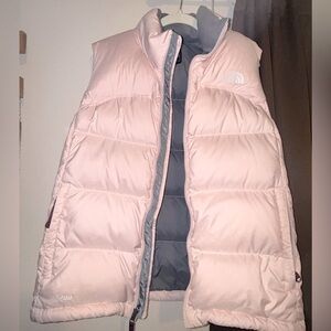 The North Face Vintage PINK Nuptse 700 Vest Large